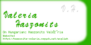 valeria haszonits business card